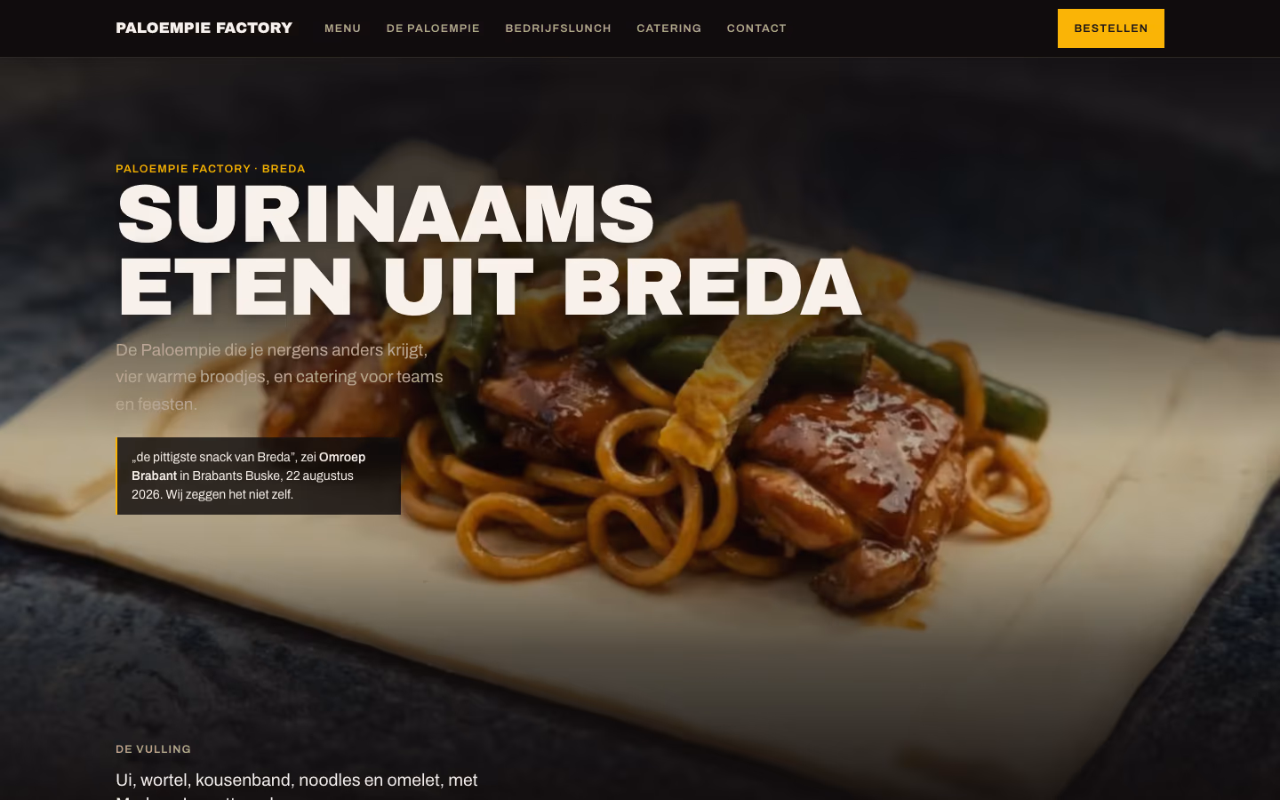 Paloempie Factory, de homepage
